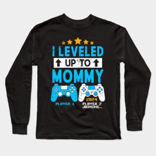 I Leveled Up To Mommy 2024 Gaming Soon To Be Mom 2024 Long Sleeve T-Shirt